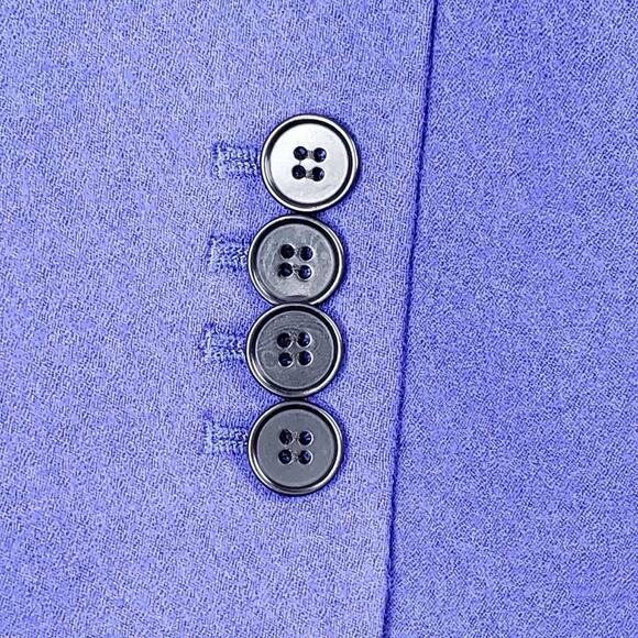 Talbots Blazer Women's Wool Long Sleeve Lined Jacket Colbalt Blue Size 12 - Picture 4 of 10